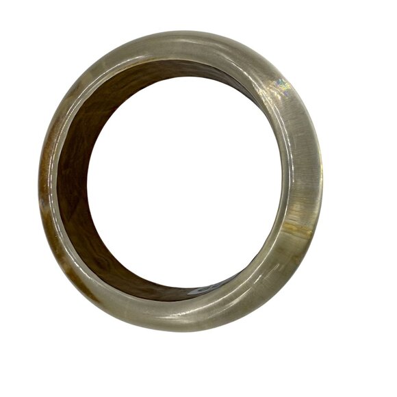 Vintage Green Animal Print Giraffe Acrylic Bangle Bracelet 80s Retro - Picture 2 of 5